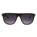 Cerruti CR80015 Tortoiseshell Rectangular Sunglasses – Silver Accents