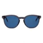 Cerruti CR80016 Glossy Black Round Sunglasses – Blue Lenses