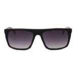 Cerruti CR80041 Matte Black Red Rectangular Sunglasses