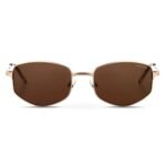 Cerruti CR80020 Geometric Metal Sunglasses - Gold Tortoise