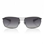Troy CH2237 Matte Black Polarized Rectangular Aviator Sunglasses
