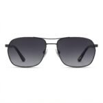 Troy T2261 Gunmetal Square Aviator Sunglasses – Gradient Smoke